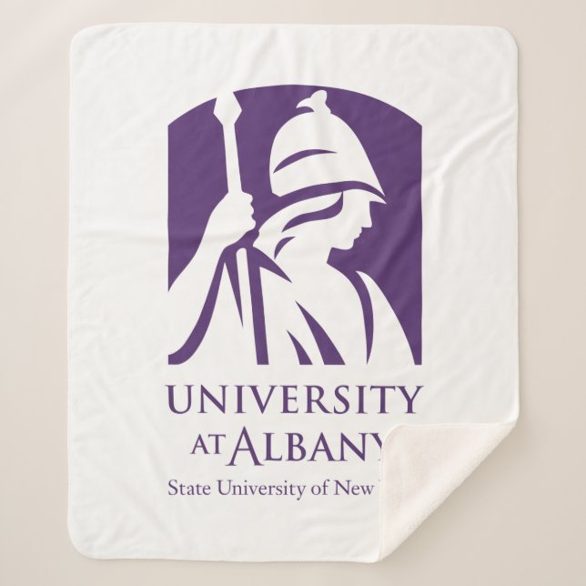 Manta Sherpa Logo icónico de la Universidad de Albany (Anverso)