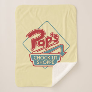 Manta Sherpa Logo rojo de la tienda "chock'Lit" del Pop