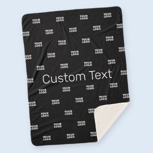 Manta Sherpa Logotipo o diseño moderno con cualquier imagen