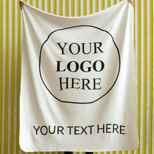 Manta Sherpa Logotipo Promocional Personalizado – Sin Pedido Mí