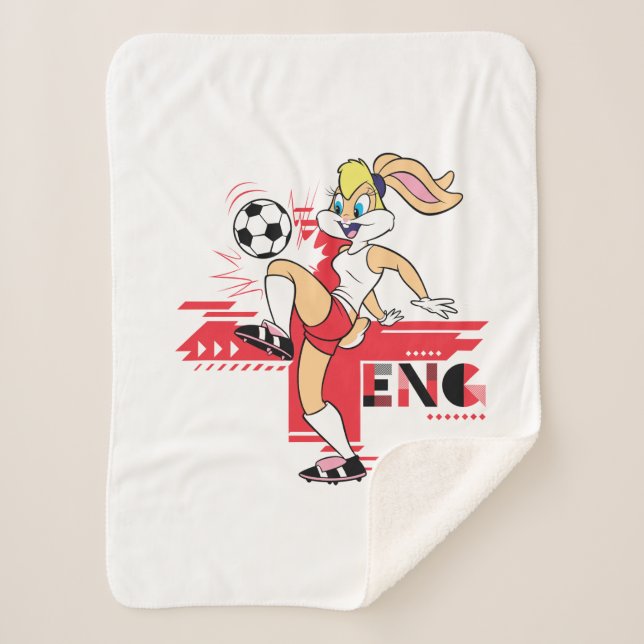 Manta Sherpa Lola Bunny Team England Soccer Graphic (Anverso)
