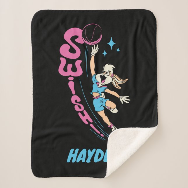 Manta Sherpa Lola Buny "¡SUIZO!" Dunk de baloncesto (Anverso)