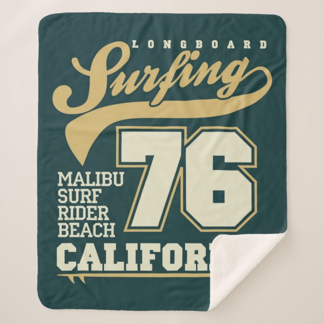 Manta Sherpa Longboard que practica surf el | California 76 (Anverso)