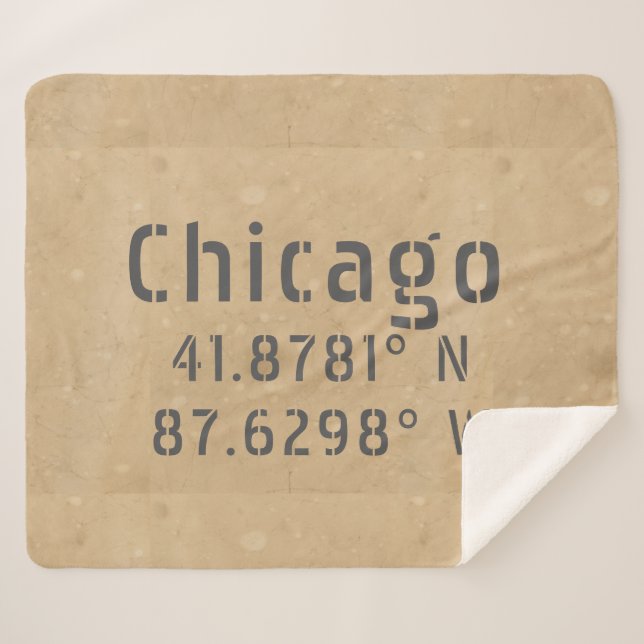 Manta Sherpa Longitud II de la latitud de Chicago (Anverso (horizontal))