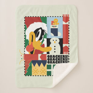 Manta Sherpa LOONEY TUNES™ DAFFY DUCK™ Holiday Quackers