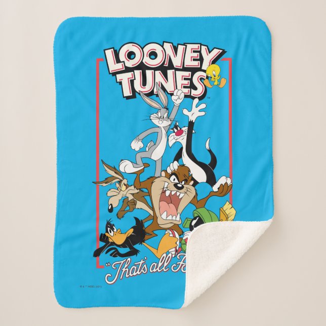 MANTA SHERPA LOONEY TUNES™ "ESO ES TODO GRUPO!™" (Anverso)