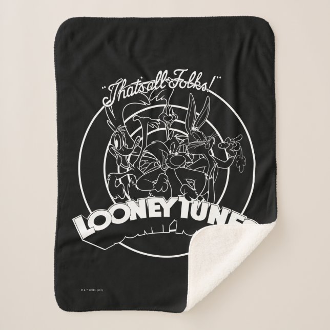 MANTA SHERPA LOONEY TUNES™ ¡ESO ES TODO UN GRUPO!™ (Anverso)