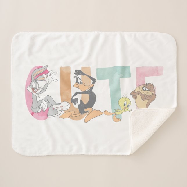 Manta Sherpa LOONEY TUNES™ Marca de agua tibia (Anverso (horizontal))