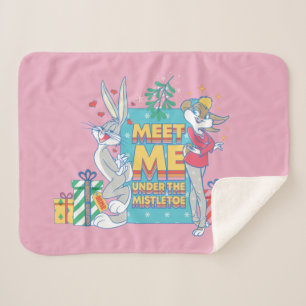 Manta Sherpa LOONEY TUNES™   Reúnete conmigo bajo el mistletoe