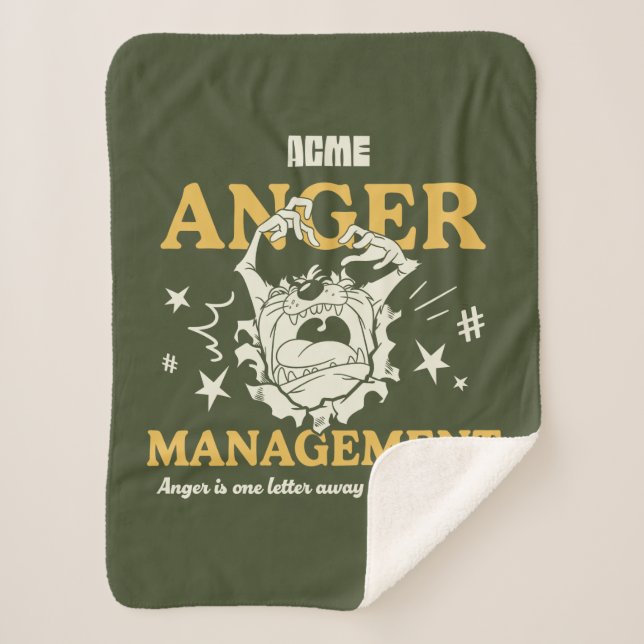 Manta Sherpa LOONEY TUNES™ |TAZ™ ACME Anger Management (Anverso)