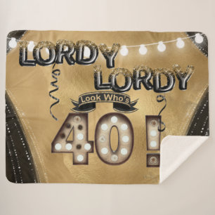 Manta Sherpa Lordy Lordy Look ¿Quién es el globo de 40 cumple