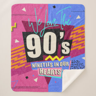 Manta Sherpa Los años 90 y 80 poster. Amamos Los 90. Estilo ret