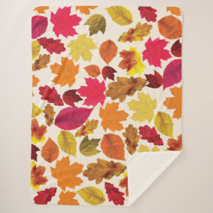 Manta Sherpa Los colores otoñales de otoño dejan blanda