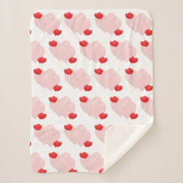 Manta Sherpa Los corazones son corazón pesado