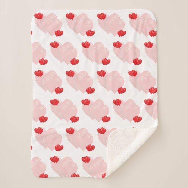 Manta Sherpa Los corazones son corazón pesado (Anverso)