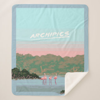 Manta Sherpa Los cuatro amantes divertidos de Famingo | Flaming