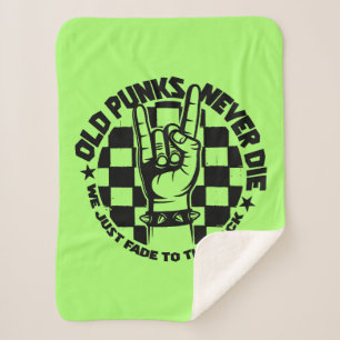 Manta Sherpa Los PUNKS viejos nunca mueren personalizado de la