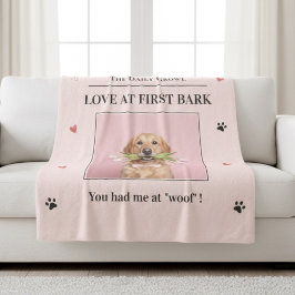 Manta Sherpa Love at First Bark Personalized Dog