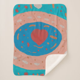 Manta Sherpa Love Circles Sherpa Blanket