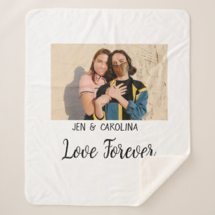 Manta Sherpa Love Forever LGbtq pareja orgullo agregar nombre d