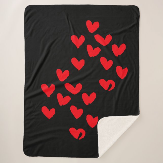 Manta Sherpa Love Heart Sherpa Blanket (Anverso)