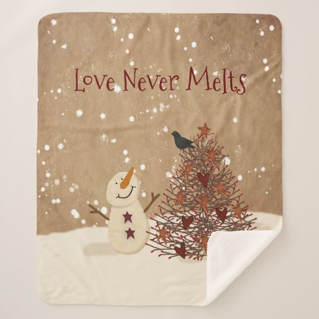 Manta Sherpa Love Never Melds Sherpa Blanket (Anverso)