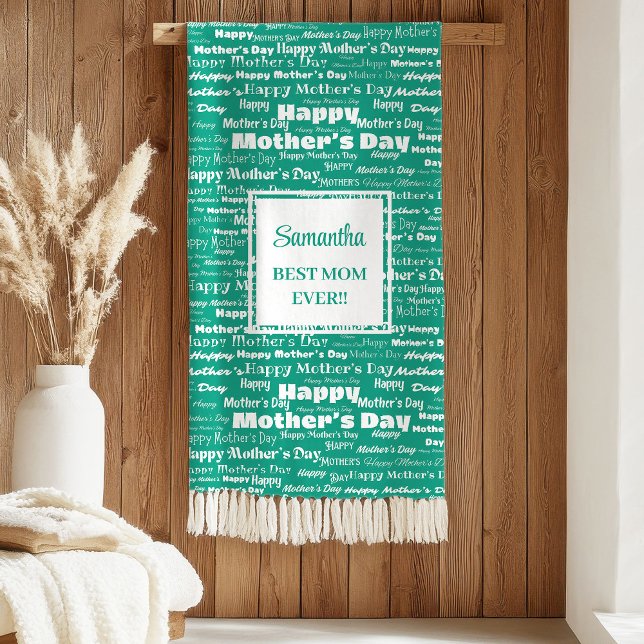 Manta Sherpa Lovely Green Typography Mother’s Day Best Gift (Lovely Green Typography Mother’s Day Best Gift Sherpa Blanket)