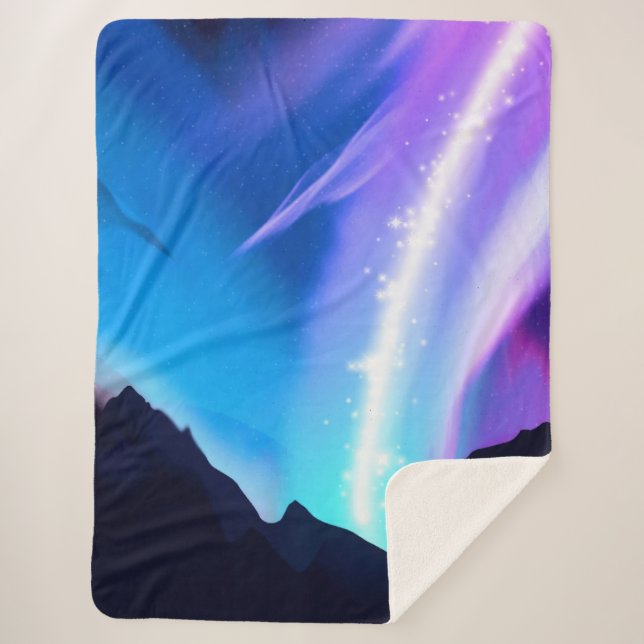 Manta Sherpa Luces boreales (Anverso)