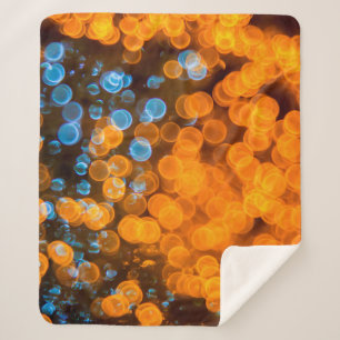 Manta Sherpa Luces de bokeh para navidades