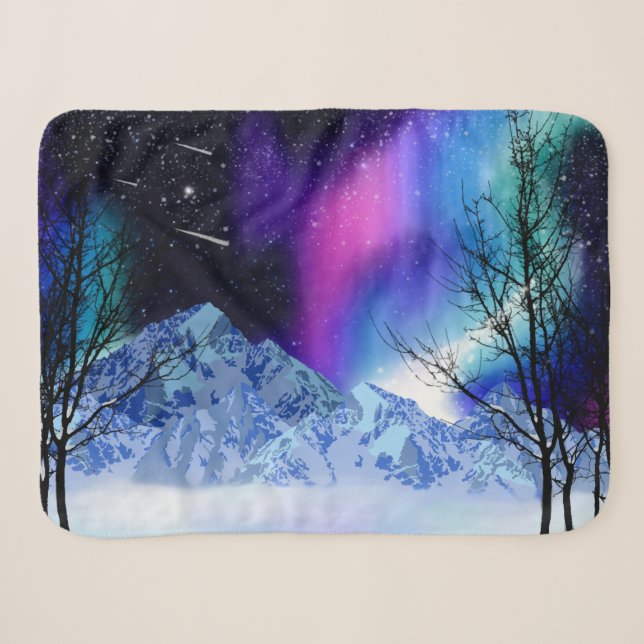 Manta Sherpa Luces de invierno (Anverso (horizontal))