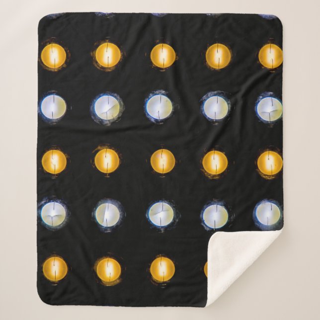 Manta Sherpa Luces LED, cerrar fondo abstracto. (Anverso)