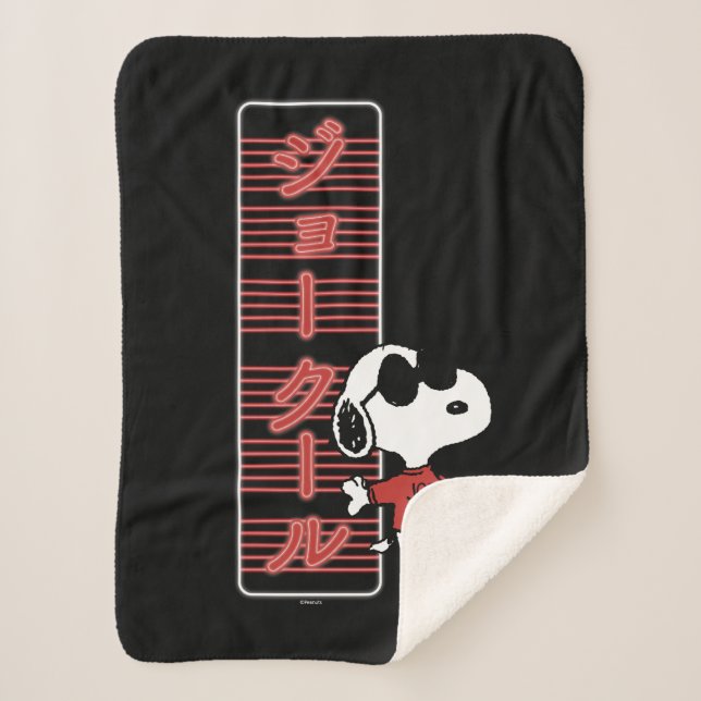 Manta Sherpa Luces Neon Japonesas de Joe Guay (Anverso)