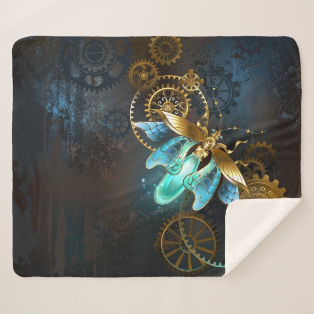 Manta Sherpa Luciérnaga de Steampunk (Anverso (horizontal))