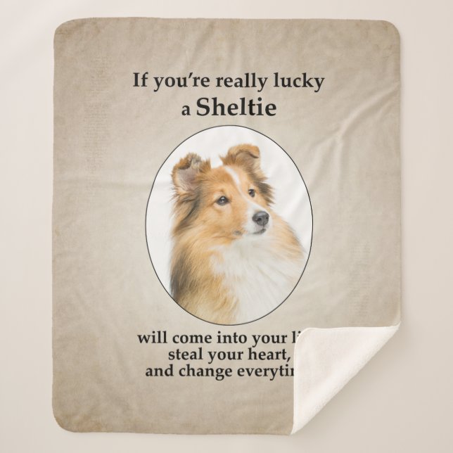 Manta Sherpa Lucky Sheltie (Anverso)