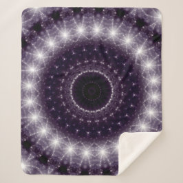 Manta Sherpa Luminosa encaje redondo negro y blanco