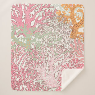 Manta Sherpa Luminoso patrón marino sin costura 