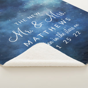 Manta Sherpa Luna llena del cielo lunar el nuevo Sr. y la Sra.