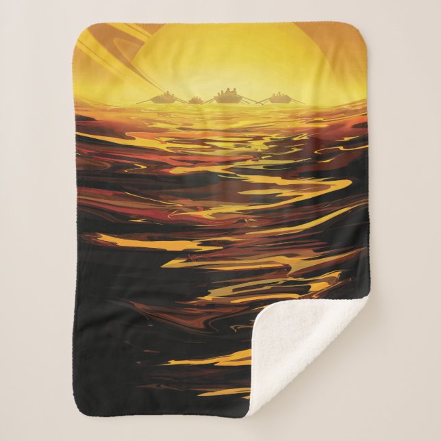 Manta Sherpa Luna más grande de Titán en el planeta Saturno (Anverso)