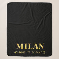 Lux Gold Milan Latitude & Longitude Black