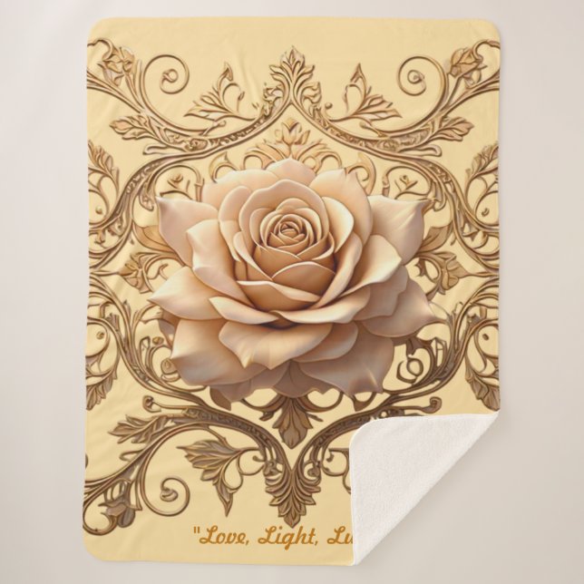 Manta Sherpa "Luxurious Rose Sparkle" (Anverso)