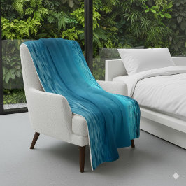 Manta Sherpa Luz azul tranquila del océano bajo el agua