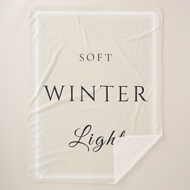 Manta Sherpa Luz suave de invierno (Anverso)