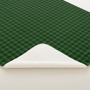 Manta Sherpa MacArthur cuadros verdes tartán