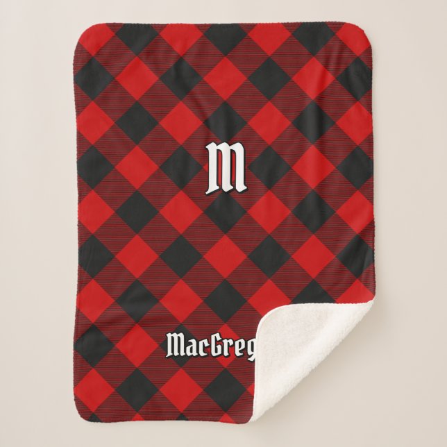Manta Sherpa MacGregor Rob Roy Tartan Sherpa Blanket (Anverso)