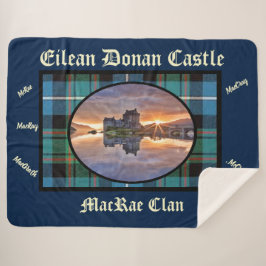 Manta Sherpa MacRae Clan Tartán del castillo de Donan Eilean
