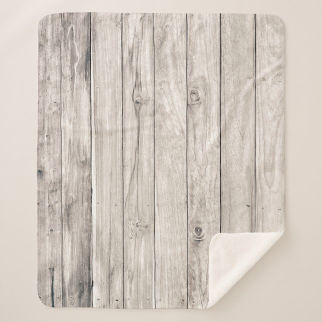 Manta Sherpa Madera Vieja sin Marea: fondo texturizado de pared (Anverso)