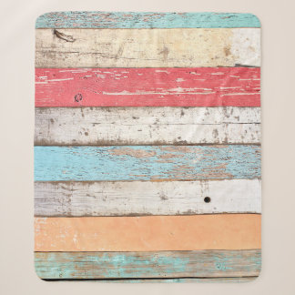 Manta Sherpa Madera Vintage: Textura Cruzada Multicolores.