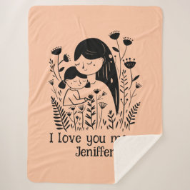 Manta Sherpa Madre y hija, abrazando la enseñanza del día de la