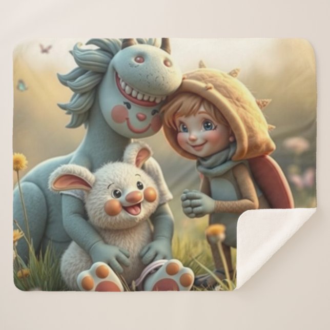 Manta Sherpa „Magische Freunde im Blütenland“ (Anverso (horizontal))