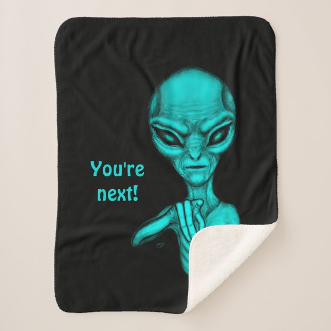 Manta Sherpa ¡Mala Alien, eres la siguiente! (Anverso)